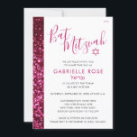 Rosa och svart Glitter Hebrew Namn Modern Mitzvah Inbjudningar<br><div class="desc">Ljusare shock rosa och svart Bat mitzvah inbjudan till en elegant och sofistikerad modern ceremoni och luncheon med plats för en hebreisk namn och traditionell judisk inbjudan. Bakgrunden är en platt tryckt bild av glitter struktur, INTE äkta glitter - ingen , men ändå en gnidig bild! Matchning av dokument och...</div>