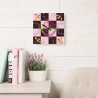 Rosa och svart grafik, Mystic Checkerboard