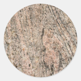 Rosa och svart Granite Sediment-utskrift Runt Klistermärke