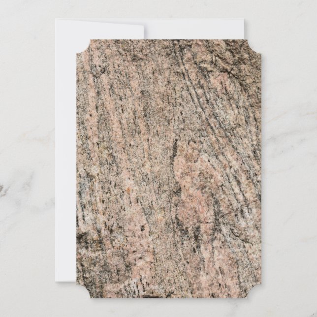 Rosa och svart Granite Sten Sediment Inbjudningar (Framsida)