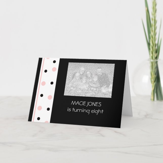 Rosa och svart gruppinbjudningar: Anpassa Inbjudan (Framsida)