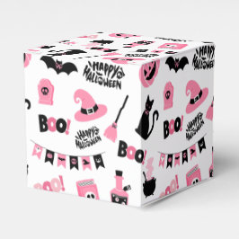 Rosa och svart Halloween Presentaskar