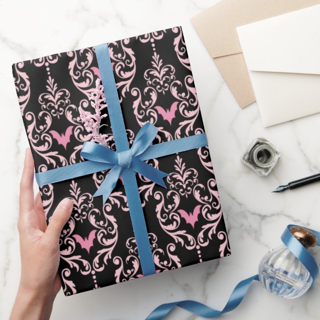 Rosa och svart Halloween Presentpapper (Gifting)