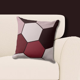 Rosa och svart hexagonmönster kudde