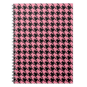 Rosa och svart Houndstooth bärbar dator Anteckningsbok
