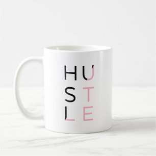 Rosa och svart Hustle Mugg