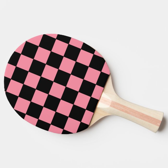 Rosa och svart kontrollerad pingisracket (Sidan)