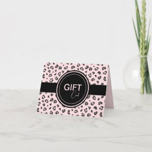 Rosa och svart leopard för kvinnor Skriv ut Anteckningskort