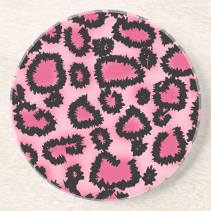 Rosa och svart Leopardtryckmodell Underlägg