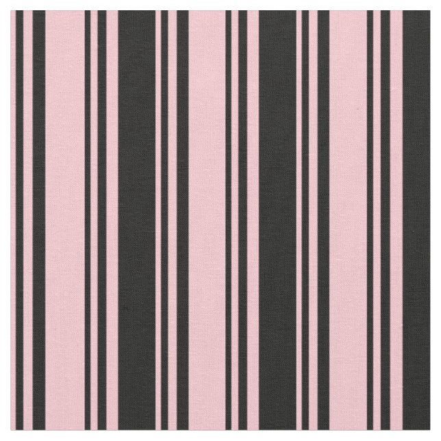 Rosa och svart Linjer/Rand Mönster Tyg (Närbild)