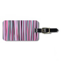 Rosa och svart Lodrät Rand