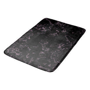 Rosa och svart marble abstrakt badrumsmatta