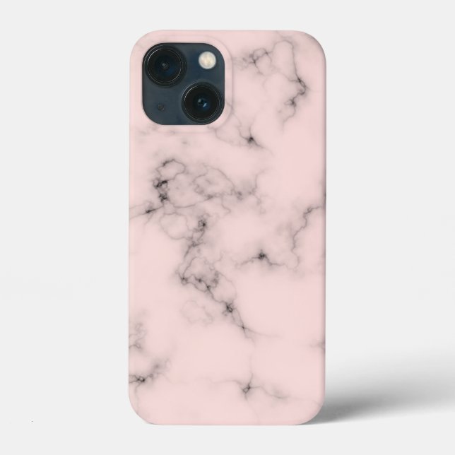 Rosa och svart marble iphone case (Baksida)