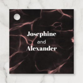 Rosa och svart markerat tema gåvor etiketter