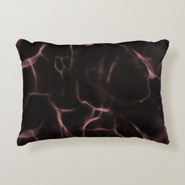 Rosa och svart markerat tema prydnadskudde (Framsidan)