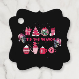 Rosa och svart märkre gåvor etiketter