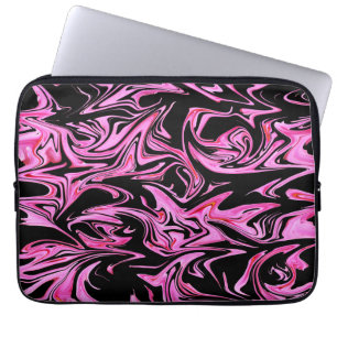 Rosa och svart marmor, Laptop sleeve
