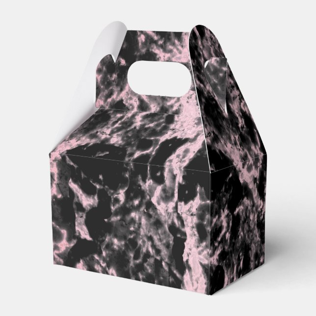 Rosa och svart marmor presentaskar (Baksidan Sidan)