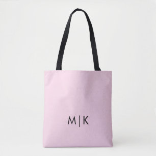 Rosa och svart Modern monogram Tygkasse