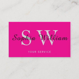 Rosa och svart monogrammogram, minimal modern affä