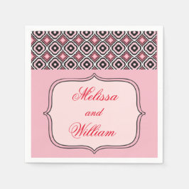 Rosa och svart Mönster Pappersservett