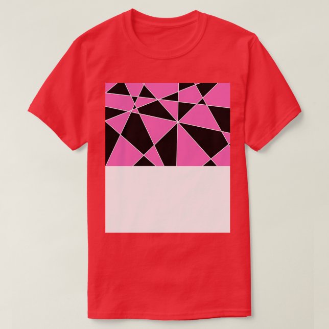 Rosa och svart Mönster T Shirt (Design framsida)