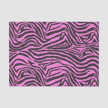 Rosa och svart Neon Zebra tryck Decoupage