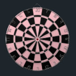 Rosa och svart pastell piltavla<br><div class="desc">Den pastellfärgade rosa och svart pilen stiger ombord</div>