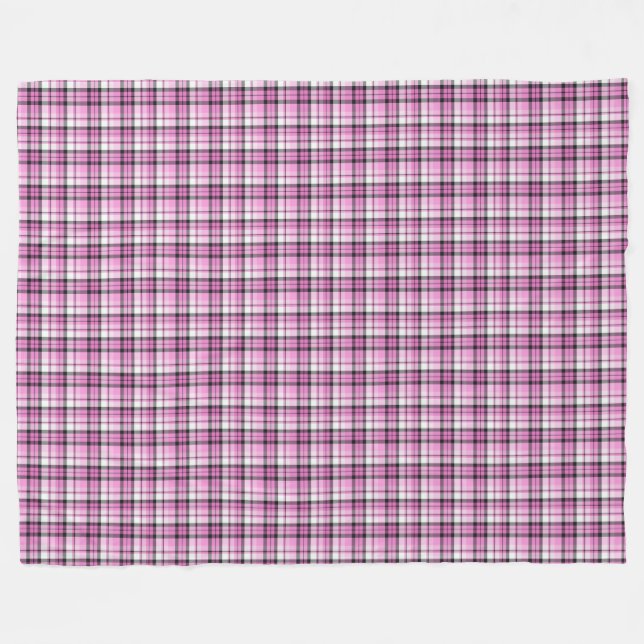 Rosa och svart planerad fleecefilt (Framsidan (Horisontell))