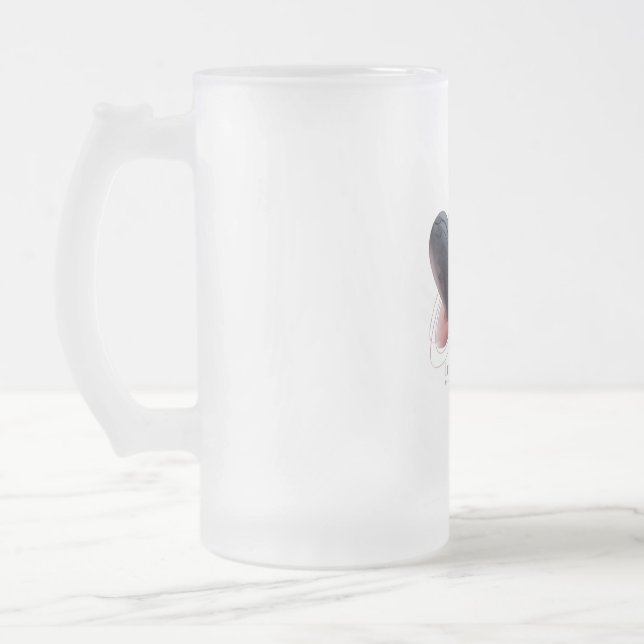 Rosa och svart pulsslag Mugg (Vänster)