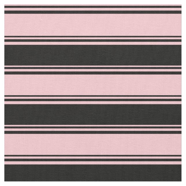 Rosa och svart Rand/Linjer Mönster Tyg (Närbild)