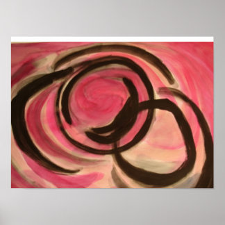 Rosa och svart Ringar Poster