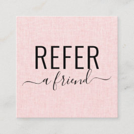 Rosa och svart salon refererar till ett vänstra re fyrkantigt visitkort