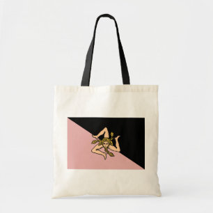 (Rosa och svart) Sicily, italienflagga Tygkasse