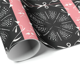 Rosa och svart sjömansfartyg presentpapper
