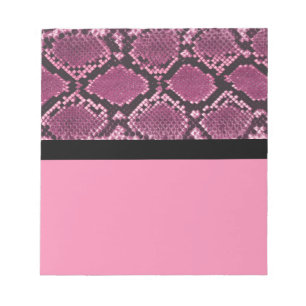 Rosa och svart Snakeskin-Anteckningsblock Anteckningsblock