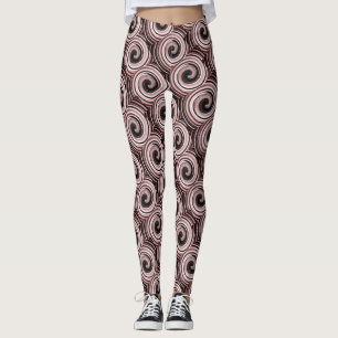 rosa och svart snurrar modern lagstiftning leggings