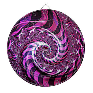 Rosa och svart Spiral-bildskärm Darttavla