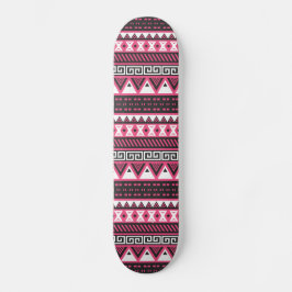 rosa och svart utformning av Mönster-stammen Mini Skateboard Bräda 18,7 Cm