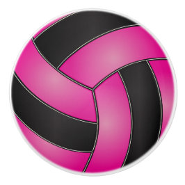 Rosa och svart Volleyball Knopp