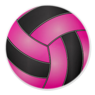 Rosa och svart volleyboll knopp