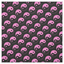 Rosa och svart Yin Yang Mönster Fabric Tyg