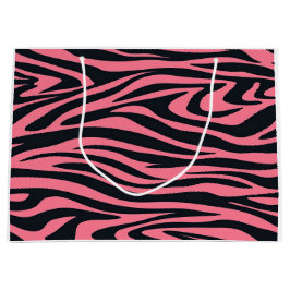 Rosa och svart Zebra Animal Print Gift-fack