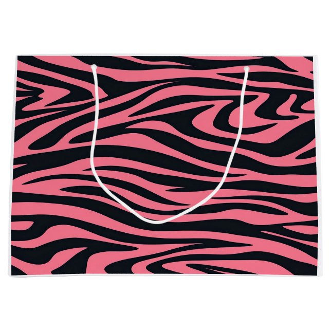 Rosa och svart Zebra Animal Print Gift-fack (Framsidan)