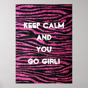 Rosa och svart Zebra tryck (faux glitter)