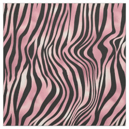 Rosa och svart Zebra tryck Tyg
