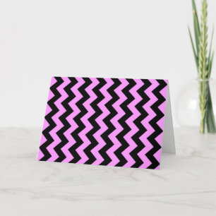 Rosa och svart Zigzag Kort