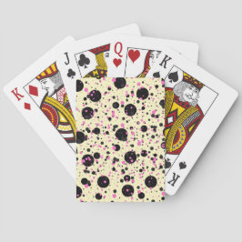 Rosa och svarta prickar Glam-mönster Casinokort