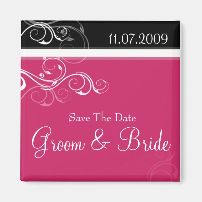 Rosa och svarta trådar magnet (Framsidan)