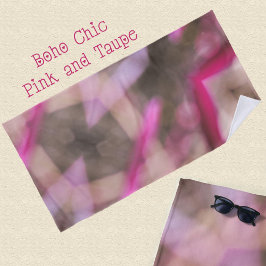 Rosa och Taupe Boho Chic Abstrakt Tie Dye